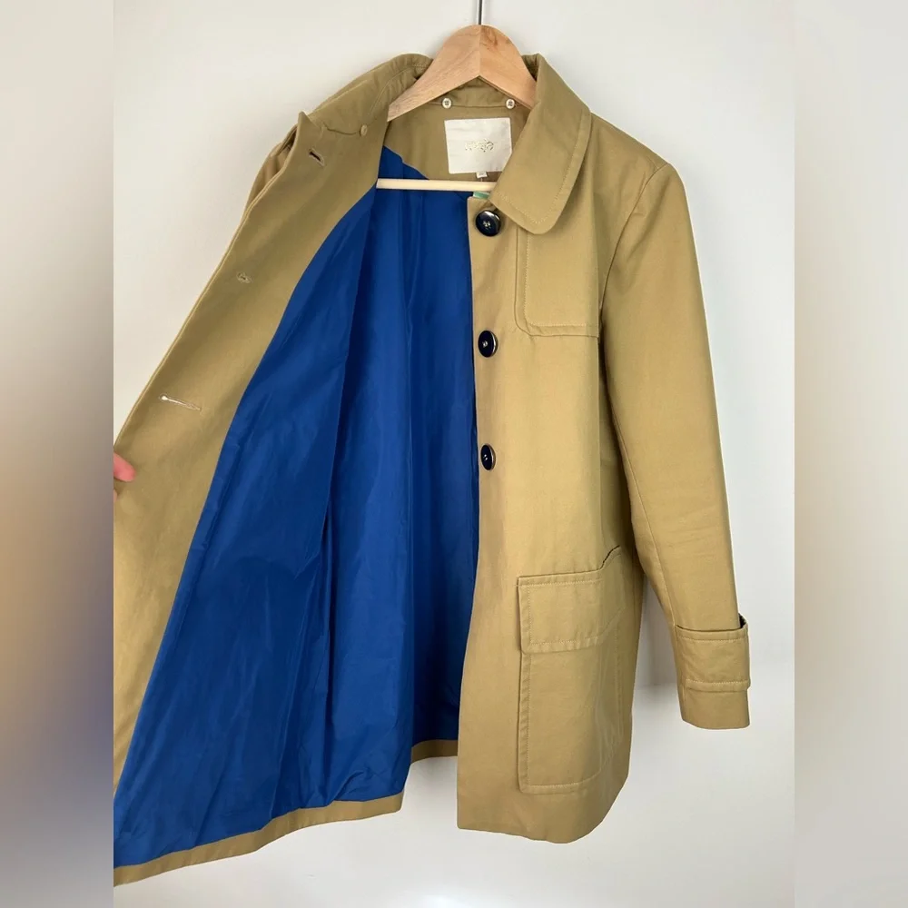 Maje Short Khaki Trench Jacket - Picture 3 of 8